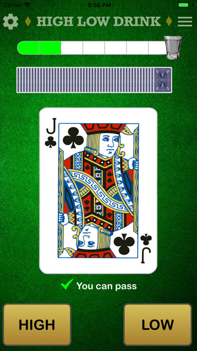 Emulate iPhone app High Low Drink using MyAndroid