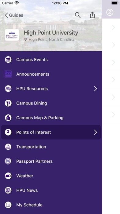 Emulate iPhone app High Point University Guides using MyAndroid Emulate iPhone app High Point University Guides using MyAndroid