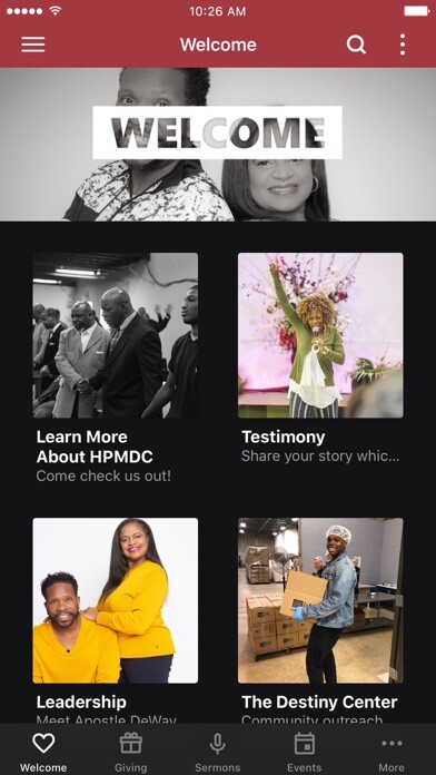 Emulate iPhone app High Praise Ministries using MyAndroid