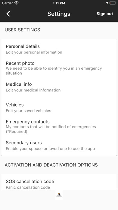 Emulate iPhone app High Risk SOS using MyAndroid