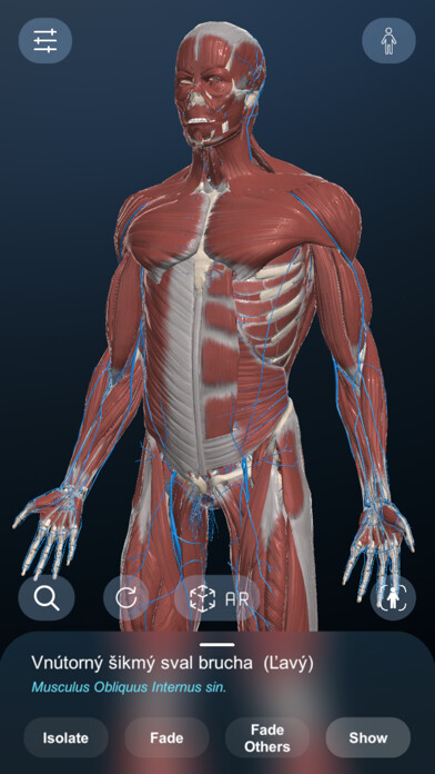 Emulate iPhone app High School Anatomy 21 using MyAndroid