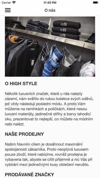 Emulate iPhone app HighStyle Fashion using MyAndroid