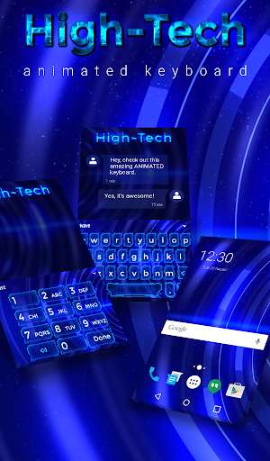 Run android online APK High Tech Animated Keyboard + Live Wallpaper from MyAndroid or emulate High Tech Animated Keyboard + Live Wallpaper using MyAndroid