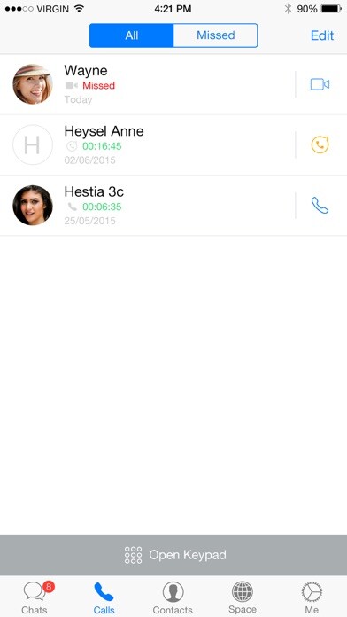 Emulate iPhone app Hi - Instant Messenger using MyAndroid
