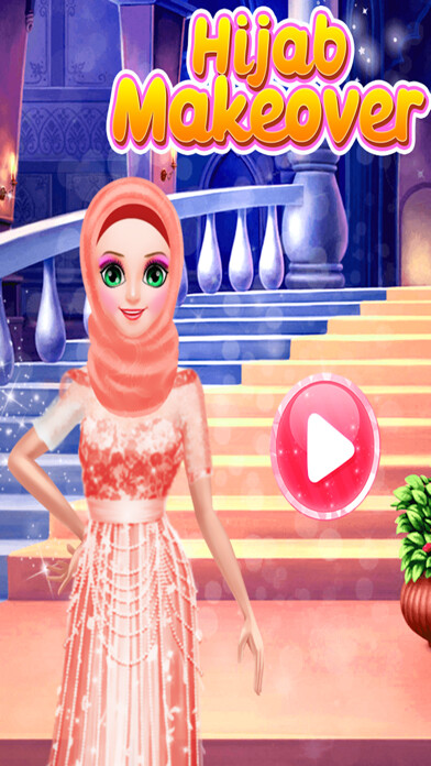 Emulate iPhone app hijab makeover - hijab fashion salon using MyAndroid