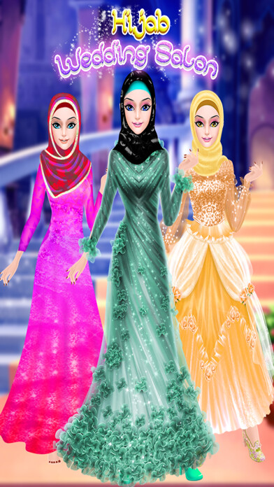 Emulate iPhone app Hijab Wedding Makeover - Hijab Fashion Style Salon using MyAndroid