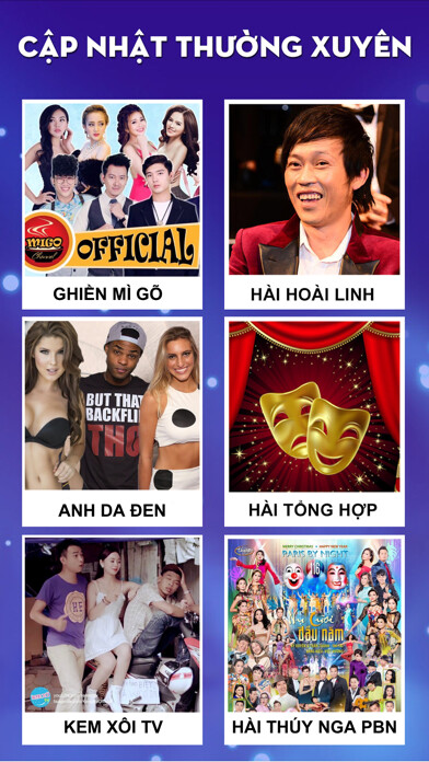 Emulate iPhone app Hài Kịch Việt - Xem video hài, clip hài, phim hài using MyAndroid