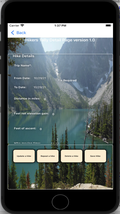 Emulate iPhone app Hikers Tally using MyAndroid Emulate iPhone app Hikers Tally using MyAndroid