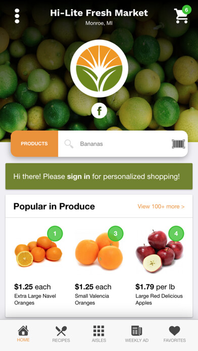 Emulate iPhone app Hi-Lite Fresh Market using MyAndroid Emulate iPhone app Hi-Lite Fresh Market using MyAndroid