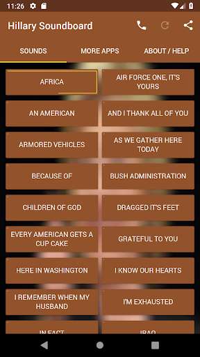 Run android online APK Hillary Clinton Soundboard from MyAndroid or emulate Hillary Clinton Soundboard using MyAndroid Run android online APK Hillary Clinton Soundboard from MyAndroid or emulate Hillary Clinton Soundboard using MyAndroid