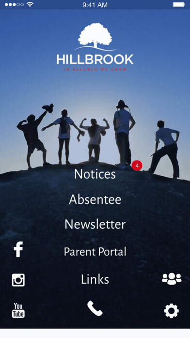 Emulate iPhone app Hillbrook Anglican School using MyAndroid