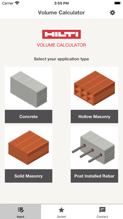 Emulate iPhone app Hilti Volume Calculator using MyAndroid Emulate iPhone app Hilti Volume Calculator using MyAndroid