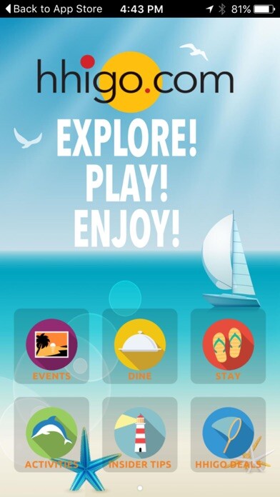 Emulate iPhone app Hilton Head Go using MyAndroid