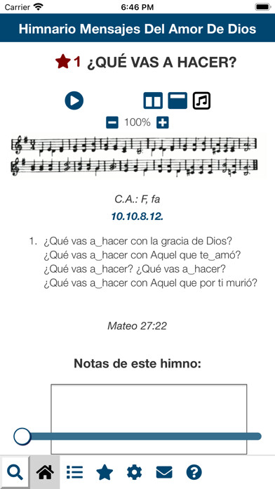 Emulate iPhone app Himnario Mensajes del Amor using MyAndroid