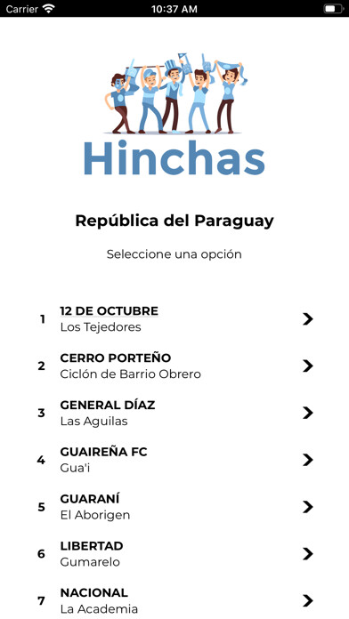 Emulate iPhone app Hinchas using MyAndroid