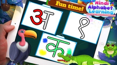 Emulate iPhone app Hindi Alphabets Learn & Trace using MyAndroid