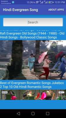 Emulate Android APK Hindi Evergreen Video Songs