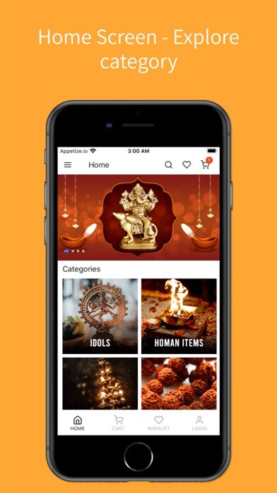 Emulate iPhone app Hindu Devotional Store using MyAndroid Emulate iPhone app Hindu Devotional Store using MyAndroid