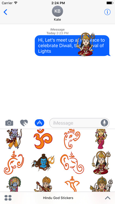 Emulate iPhone app Hindu God Sticker Pack using MyAndroid Emulate iPhone app Hindu God Sticker Pack using MyAndroid