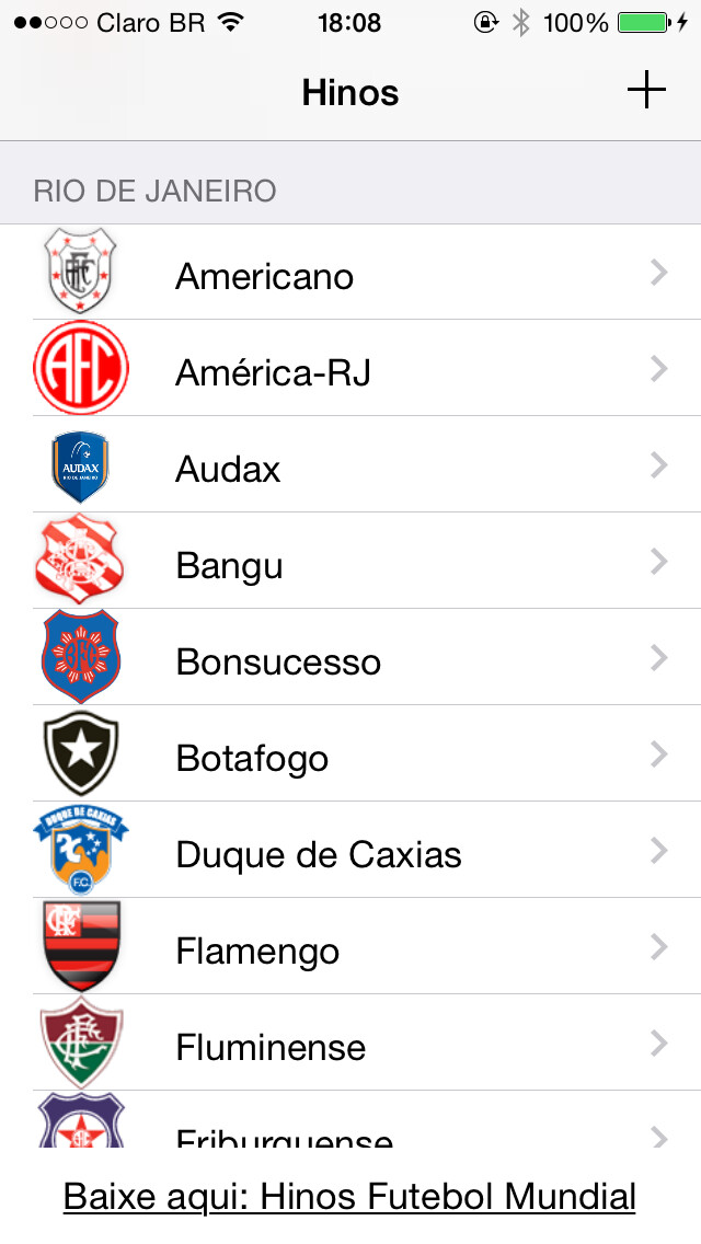 Emulate iPhone app Hinos Futebol Brasileiro using MyAndroid Emulate iPhone app Hinos Futebol Brasileiro using MyAndroid