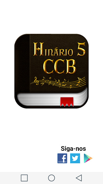 Emulate iPhone app Hinário 5 CCB using MyAndroid