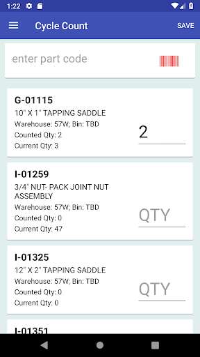 Emulate Android APK HiperWeb Inventory