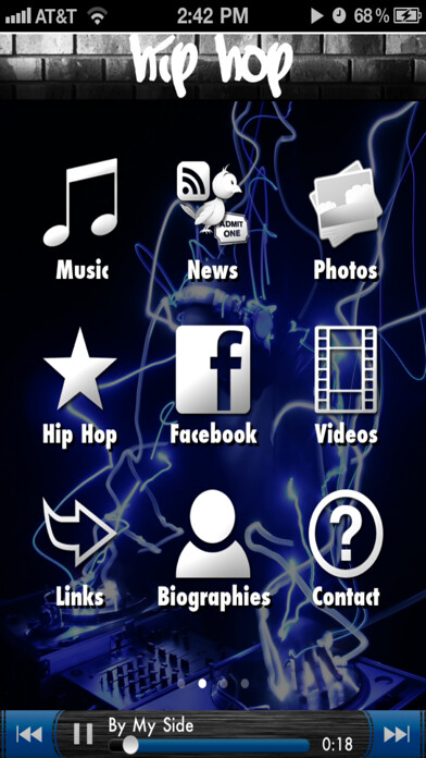 Emulate iPhone app Hip Hop - Anywhere Artist using MyAndroid Emulate iPhone app Hip Hop - Anywhere Artist using MyAndroid