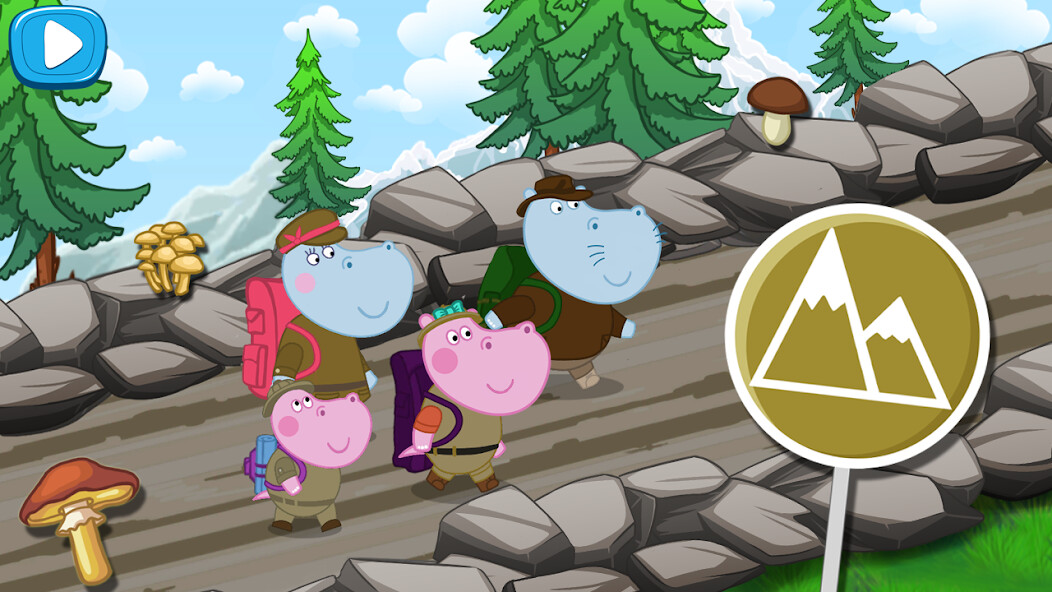 Run android online APK Hippo Family: Mountain Camping from MyAndroid or emulate Hippo Family: Mountain Camping using MyAndroid