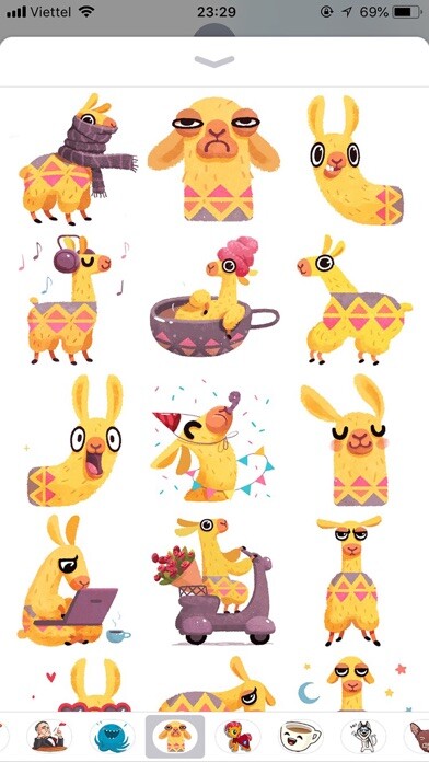 Emulate iPhone app Hipster Lama Funny Stickers using MyAndroid Emulate iPhone app Hipster Lama Funny Stickers using MyAndroid
