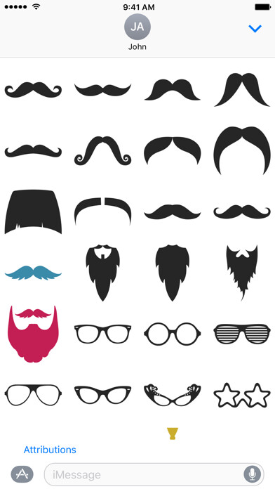Emulate iPhone app Hipster Mustache, Beard and Glasses Stickers using MyAndroid Emulate iPhone app Hipster Mustache, Beard and Glasses Stickers using MyAndroid