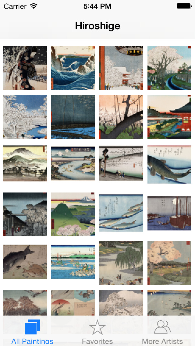 Emulate iPhone app Hiroshige 154 Paintings ( HD 150M+ ) using MyAndroid Emulate iPhone app Hiroshige 154 Paintings ( HD 150M+ ) using MyAndroid