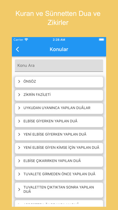 Emulate iPhone app Hisnul Muslim Dua ve Zikirler using MyAndroid