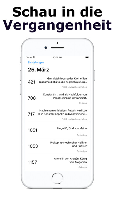 Emulate iPhone app Histoday using MyAndroid