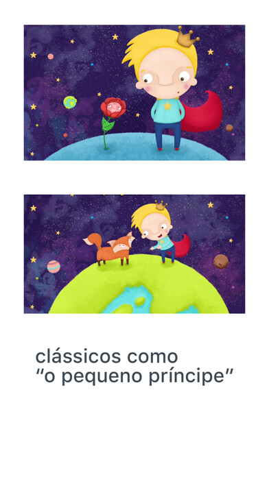 Emulate iPhone app Historias infantis - livros para crianças using MyAndroid