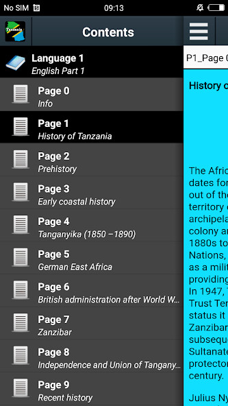 Run android online APK Historia ya Tanzania - EN/SWA from MyAndroid or emulate Historia ya Tanzania - EN/SWA using MyAndroid