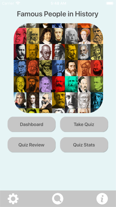 Emulate iPhone app Historical Famous People Quiz using MyAndroid Emulate iPhone app Historical Famous People Quiz using MyAndroid