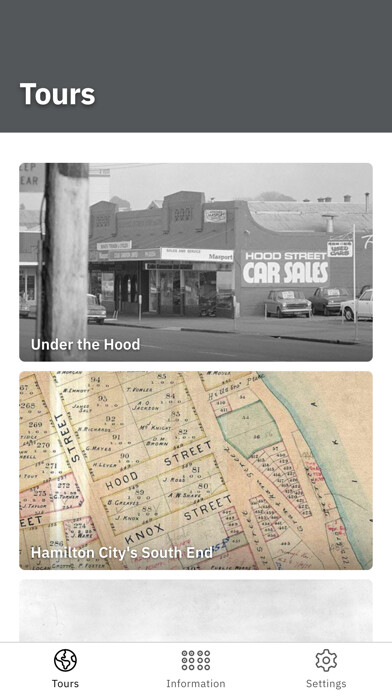 Emulate iPhone app Historic Hamilton Tours using MyAndroid