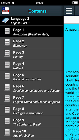 Run android online APK History of Amazonas from MyAndroid or emulate History of Amazonas using MyAndroid