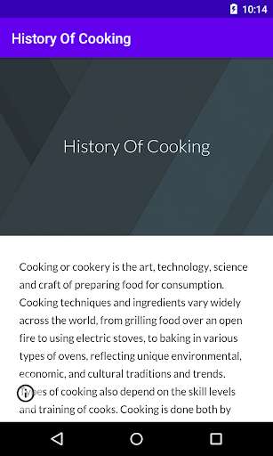 Run android online APK History Of Cooking from MyAndroid or emulate History Of Cooking using MyAndroid
