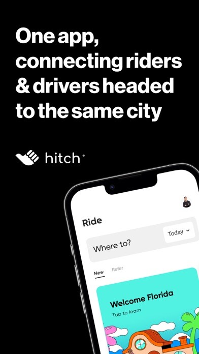 Emulate iPhone app Hitch - City-to-City Rideshare using MyAndroid