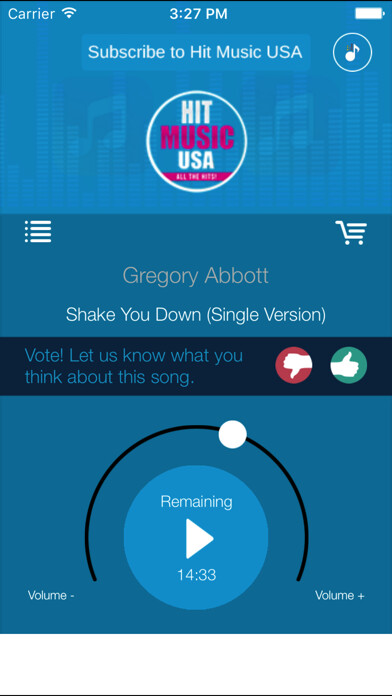 Emulate iPhone app HitMusicUSA using MyAndroid