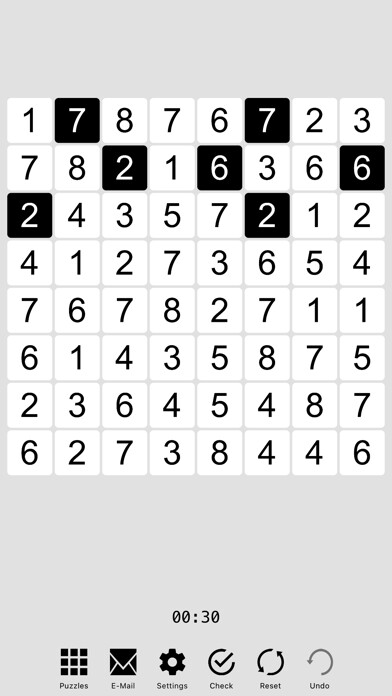 Emulate iPhone app Hitori - Logic Puzzles using MyAndroid
