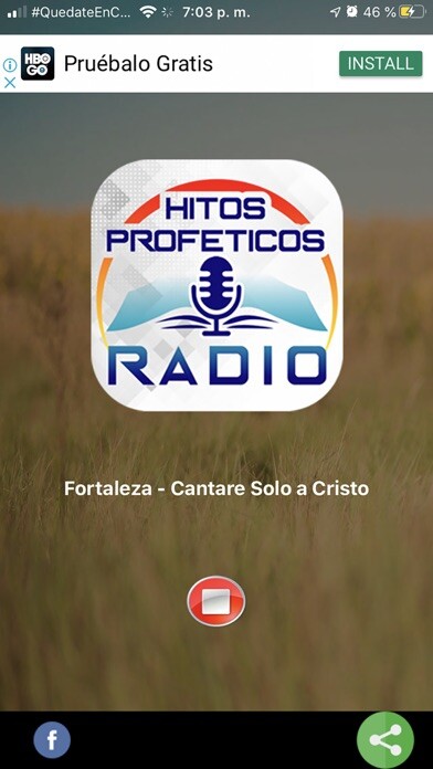 Emulate iPhone app Hitos Profeticos Radio using MyAndroid
