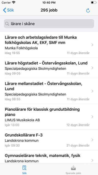 Emulate iPhone app Hitta lediga jobb using MyAndroid Emulate iPhone app Hitta lediga jobb using MyAndroid