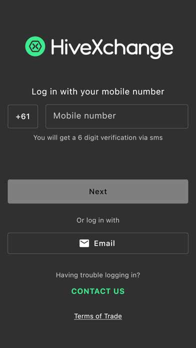 Emulate iPhone app HiveXchange B2B using MyAndroid