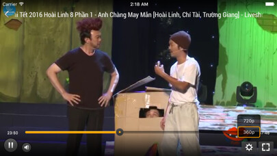 Emulate iPhone app Hài Việt HD using MyAndroid
