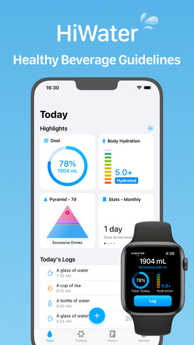 Emulate iPhone app HiWater: Powerful Water Logger using MyAndroid Emulate iPhone app HiWater: Powerful Water Logger using MyAndroid