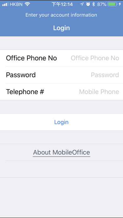 Emulate iPhone app HKBN MobileOffice using MyAndroid Emulate iPhone app HKBN MobileOffice using MyAndroid