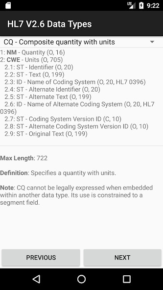 Run android online APK HL7 V2.6 Data Types from MyAndroid or emulate HL7 V2.6 Data Types using MyAndroid