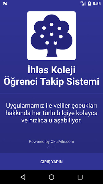 Emulate iPhone app İhlas Koleji - Veli İletişim using MyAndroid